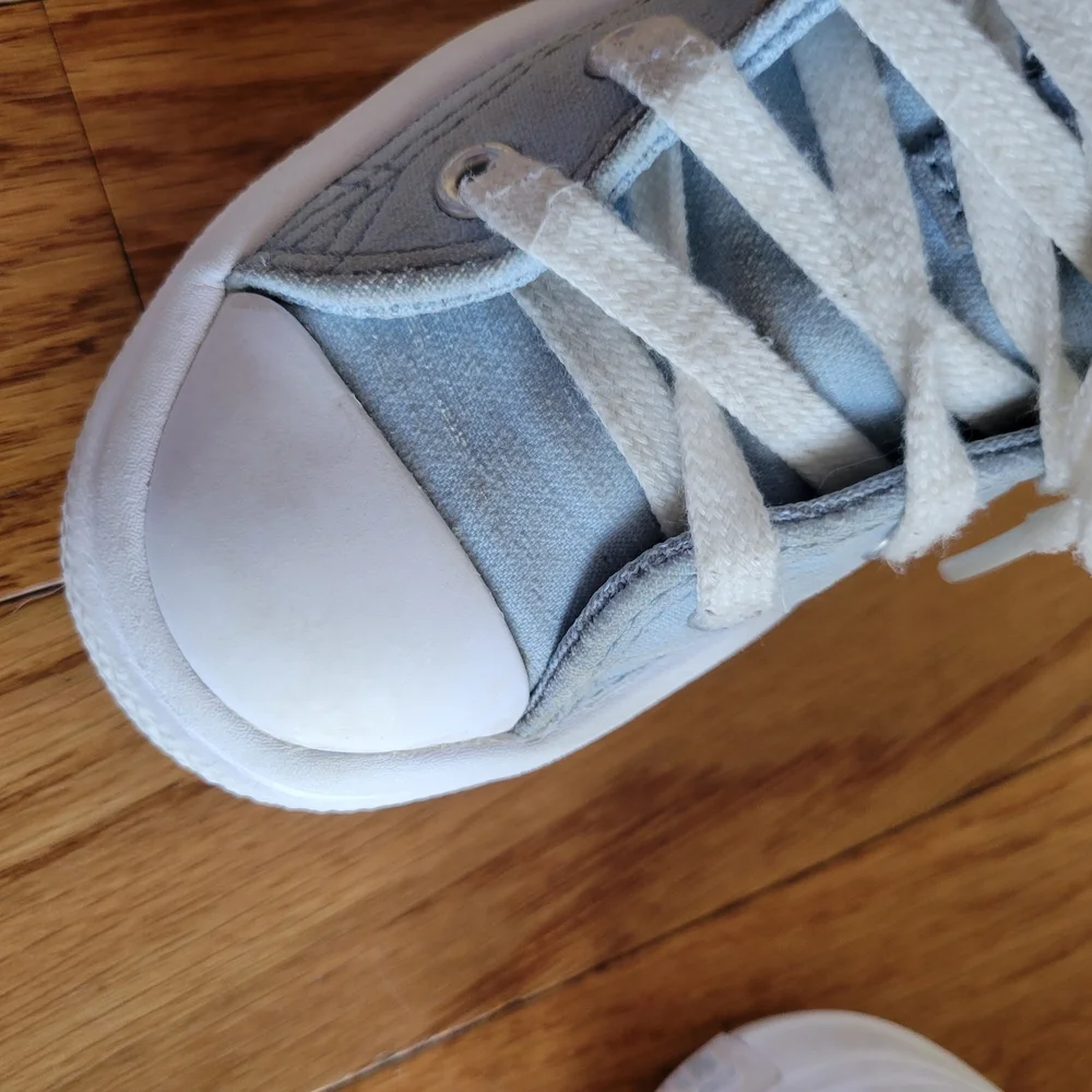 Converse Kids High-Top Platform Sneakers - Light Blue and White - Picture 7 of 8
